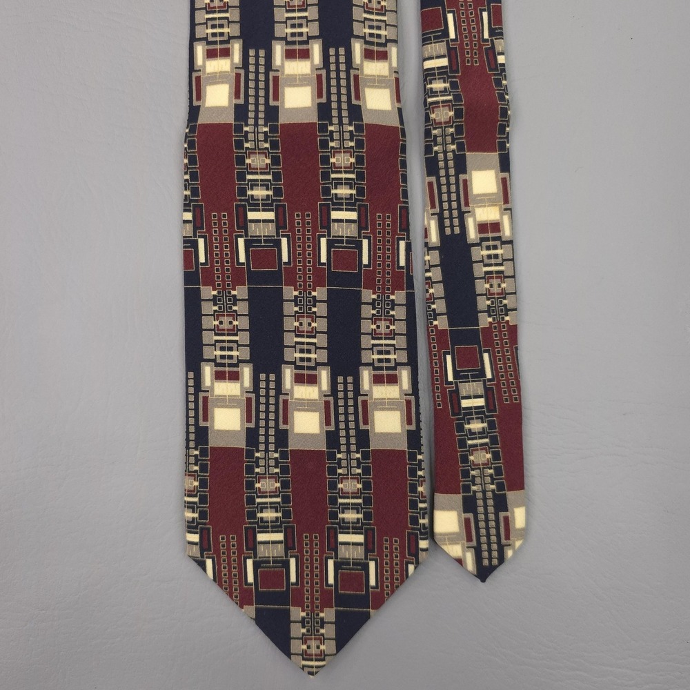 Boelter Tie Mens One Size Silk Frank Lloyd Wright Romanza Architectural Italy